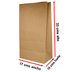 Medidas: <br>Ancho – 17cms Fuelle – 10cms Alto – 33cms